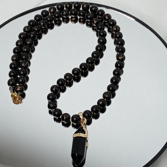 Annette Lorraine Jewelry - Black Beaded Necklace